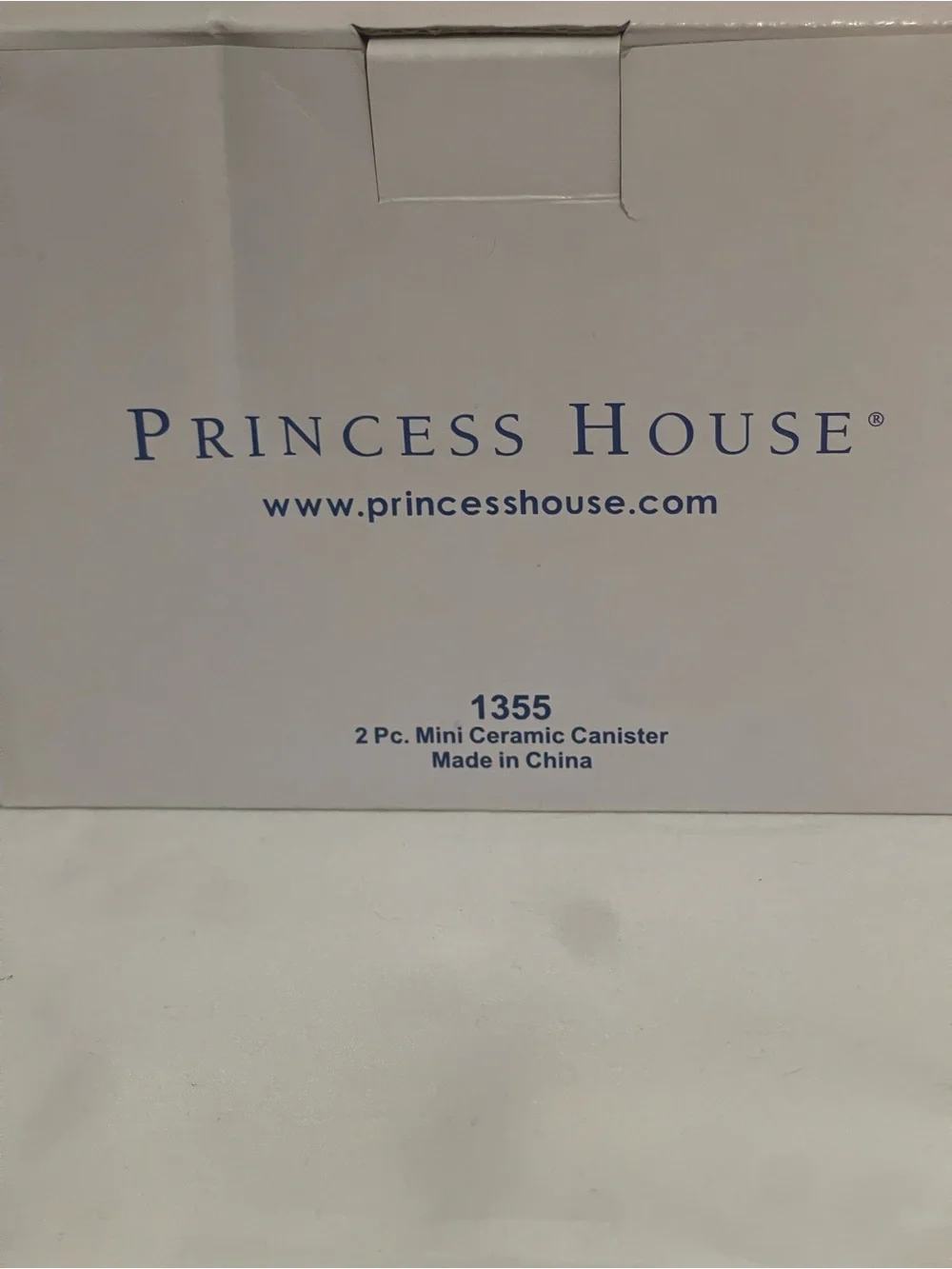 Princess House Cream Ceramic Vanity Canister